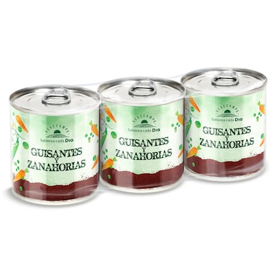 Guisantes y zanahorias Dia Vegecampo 3 x 130 g-0