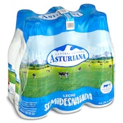 Leche semidesnatada Asturiana pack 6 x 1.5 L