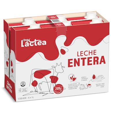 Leche entera Dia Láctea pack 6 x 1 L-0