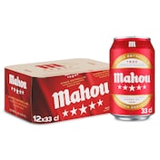 Cerveza Mahou 5 Estrellas pack 12 x 33 cl