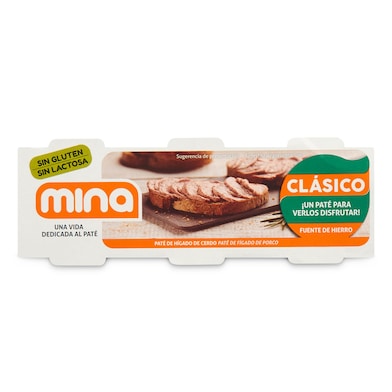 Paté clásico Mina 3 x 80 g-0