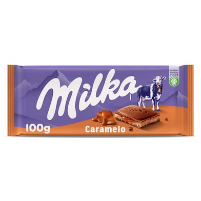 Chocolate con leche relleno de caramelo Milka 100 g-0
