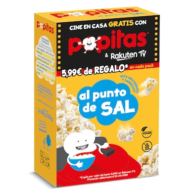 Palomitas con sal para microondas Popitas 300 g-0