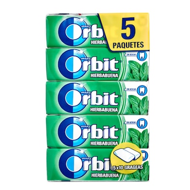Chicles sabor hierbabuena sin azúcar Orbit 5 unidades-0