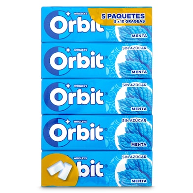 Chicles sabor menta sin azúcar Orbit 5 unidades-0