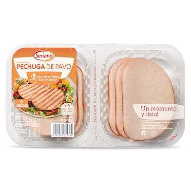 Fiambre de pechuga de pavo adobada Serrano 240 g-0