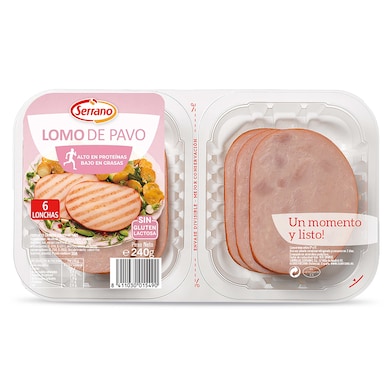 Fiambre de lomo de pavo Serrano 240 g-0