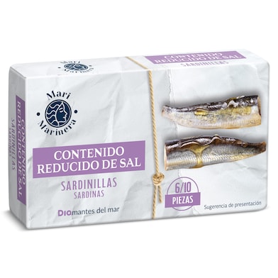 Sardinillas en aceite de oliva reducido en sal Dia Mari Marinera 65 g-0