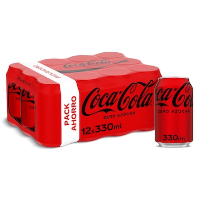 Coca-Cola zero azúcar 12 x 330 ml-0