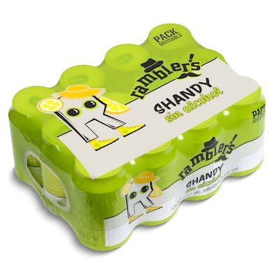 Cerveza shandy sin alcohol Dia Ramblers pack 12 x 33 cl-0