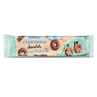 Roscos de galleta con chocolate con leche chocoaros Galleteca de Dia 128 g-0